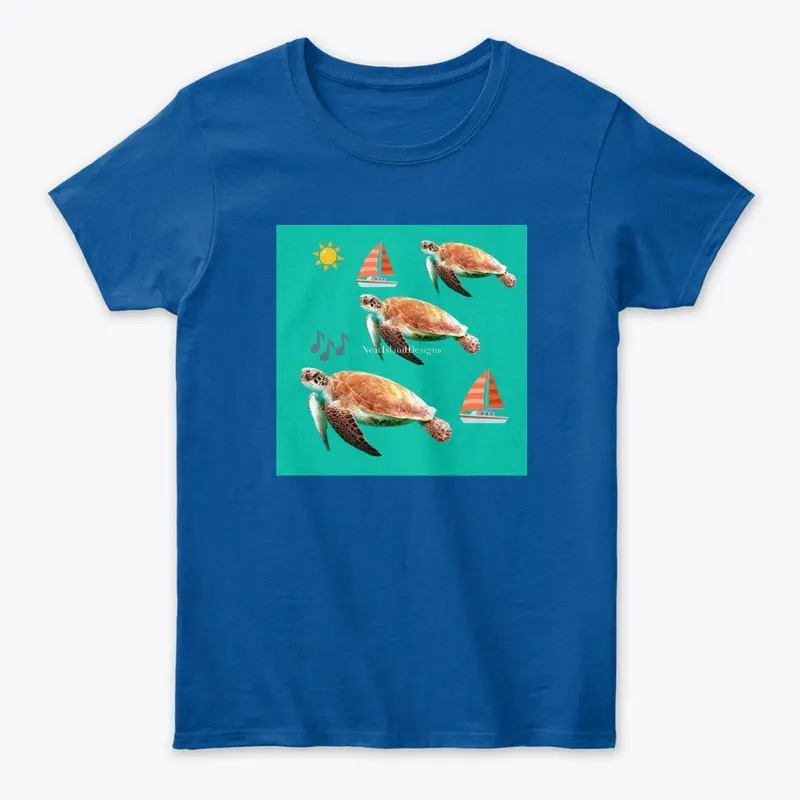 Womens Tee Turtles 