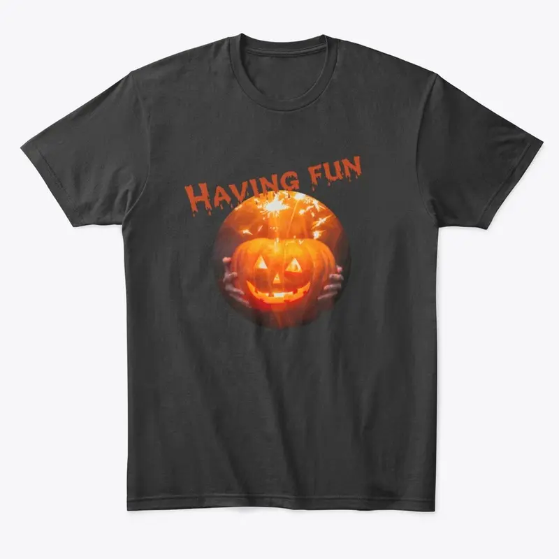 Having Fun Adult Halloween Tee 