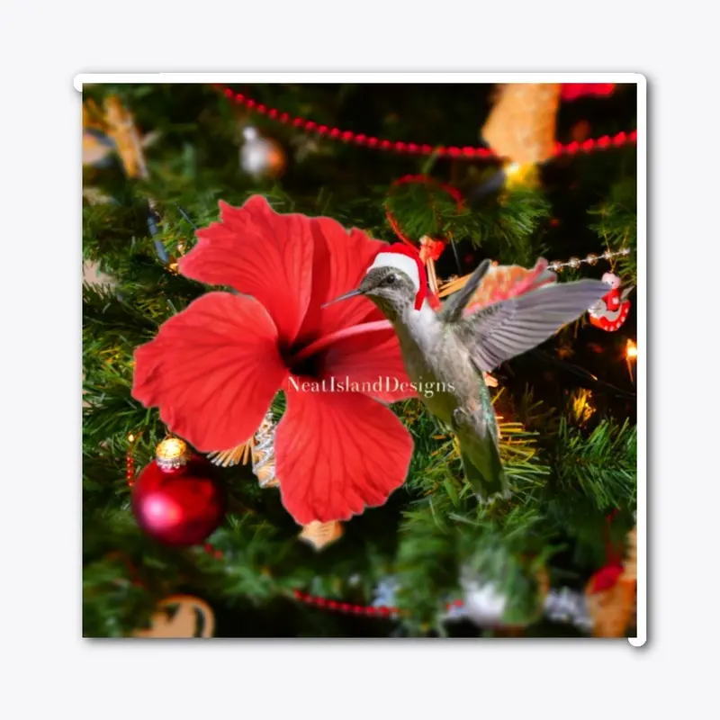 Sticker Christmas Tree Bird 2